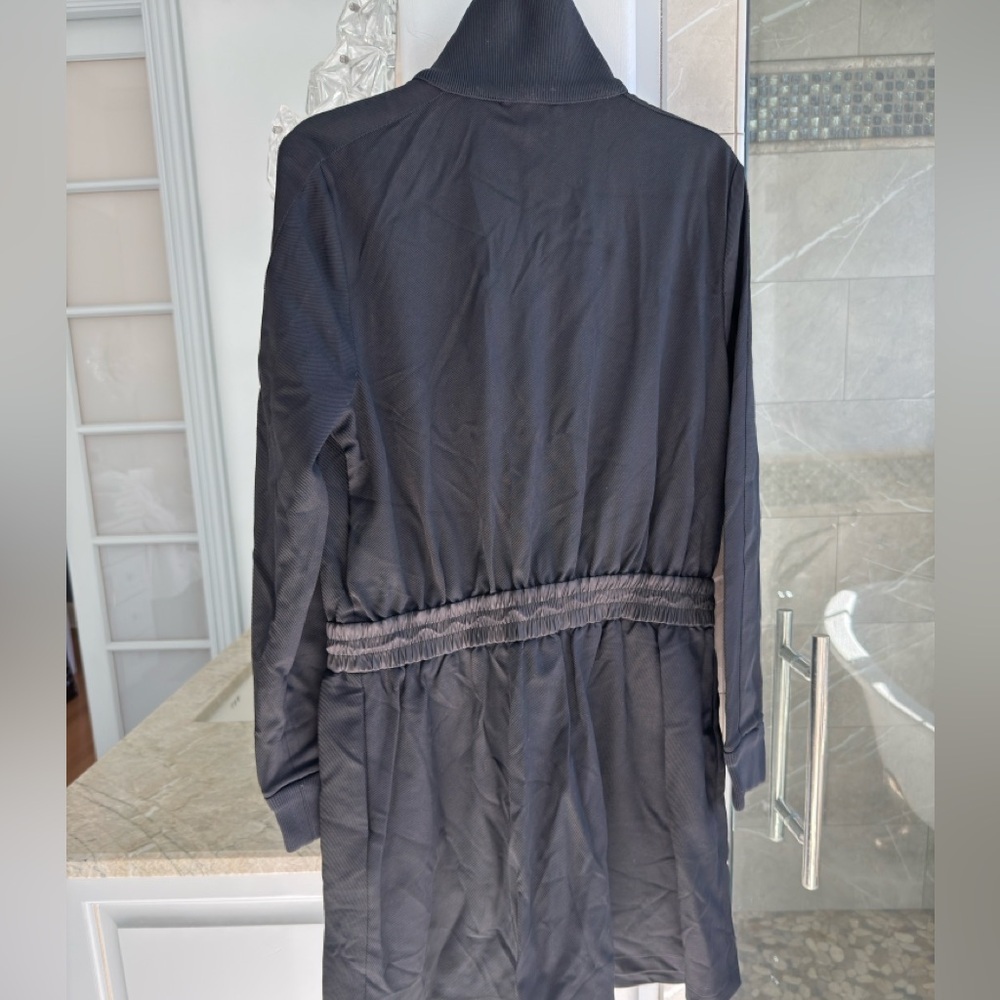 Moncler Half Zip Piqué Knit Long Sleeve Minidress - Picture 13 of 13